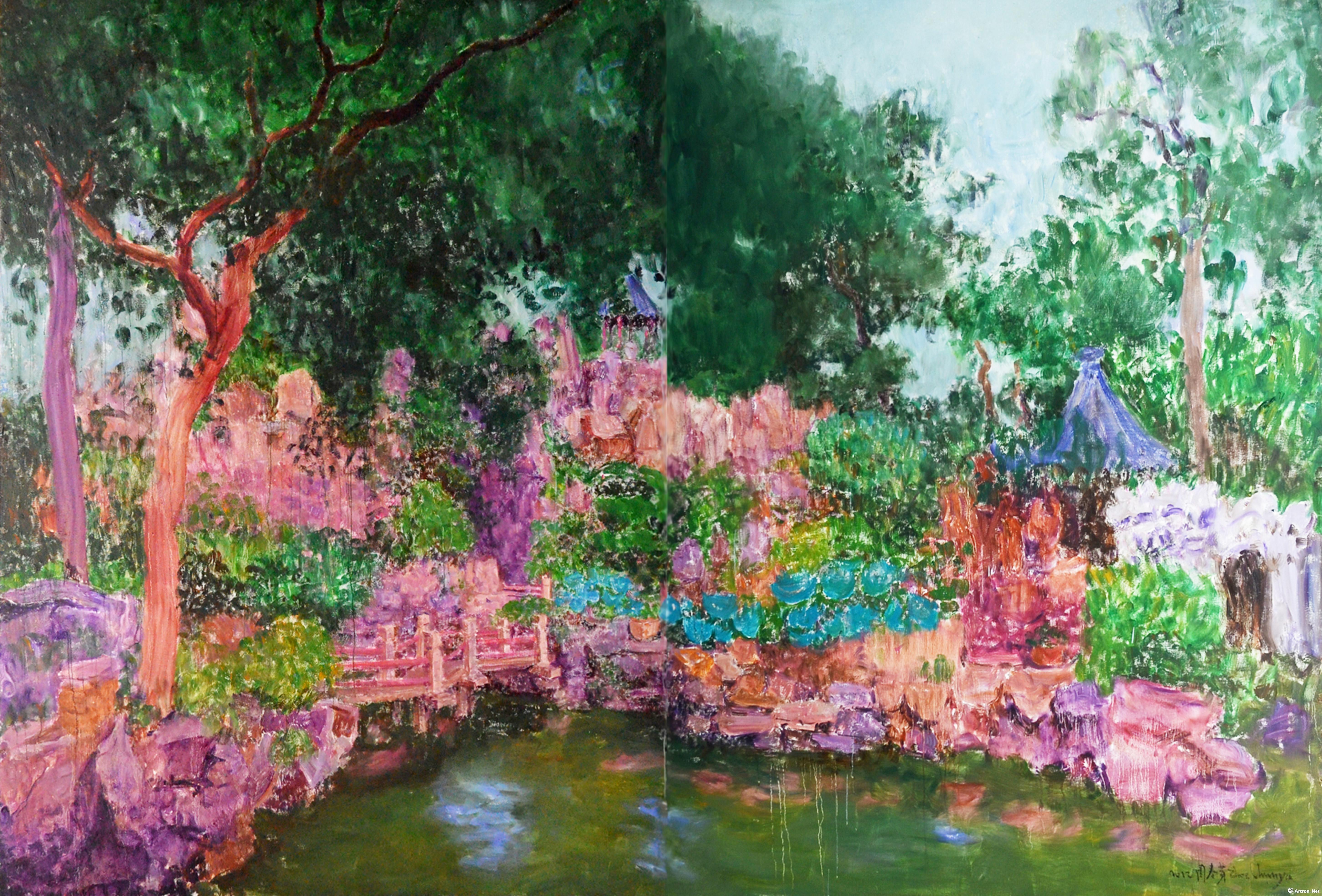 周春芽 豫园 2012 布面油画 272x408cm