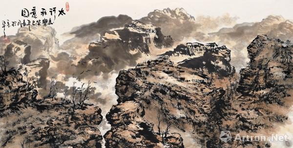 马乐背景系列写意山川画展表态北京