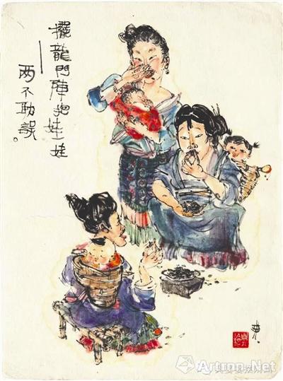 水墨画“翻译”歇后语 成都“婆婆”走红网络