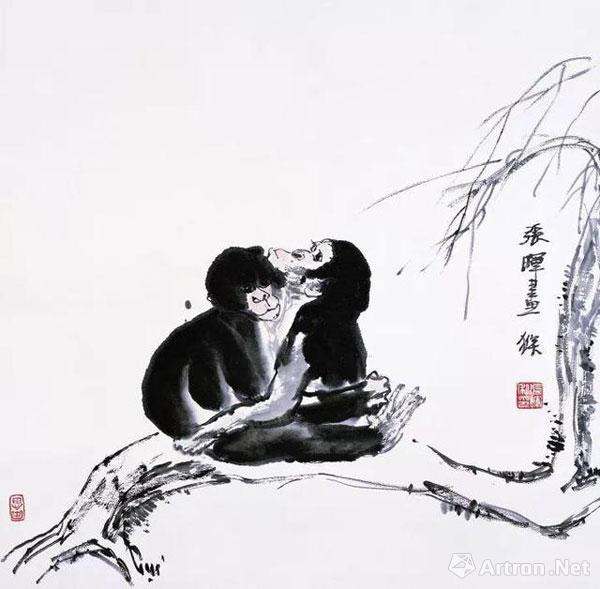 张晖写意花鸟画:看这猴画,比齐天大圣还神气!