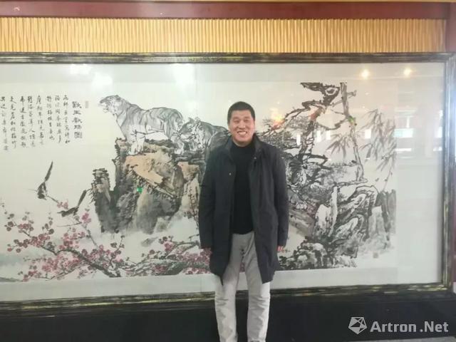 "逸笔天趣"李巍国画作品展开幕,得意门生张晖到场祝贺