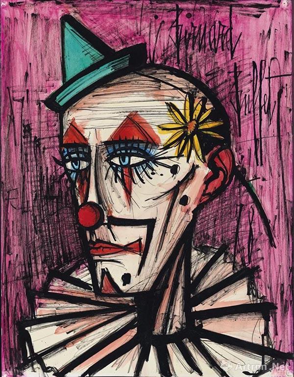 拍品编号131 贝尔纳·布菲 (1928-1999) 《戴雏菊的小丑》