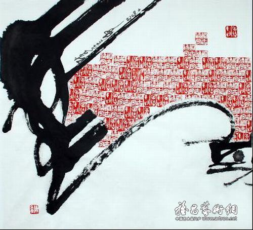 2008上海艺术博览会中的"鼎杰画廊"