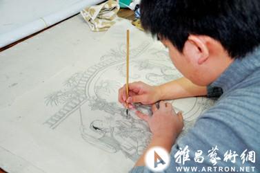 袁祺   天津杨柳青,曾是中国最大的年画制作基地.