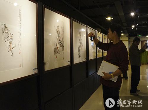 "粉墨雅集——国粹戏曲水墨画名家名作展"展览现场