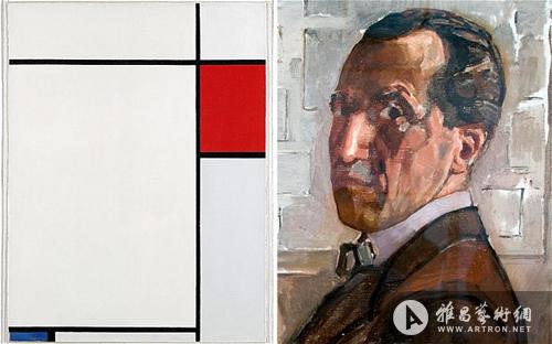 届时推出荷兰风格派代表人物蒙德里安1927年的作品《红,蓝和灰的构图