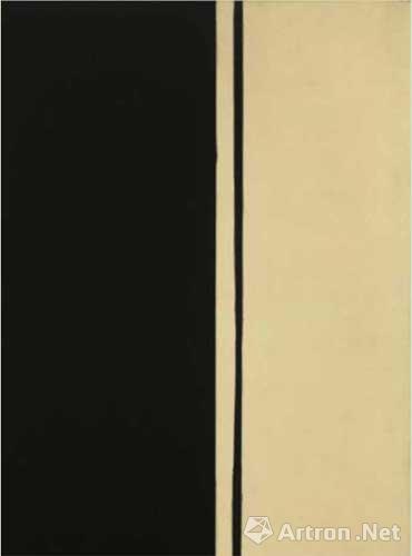巴尼特·纽曼 1961 年作品《black fire Ⅰ》usd 84,160,000