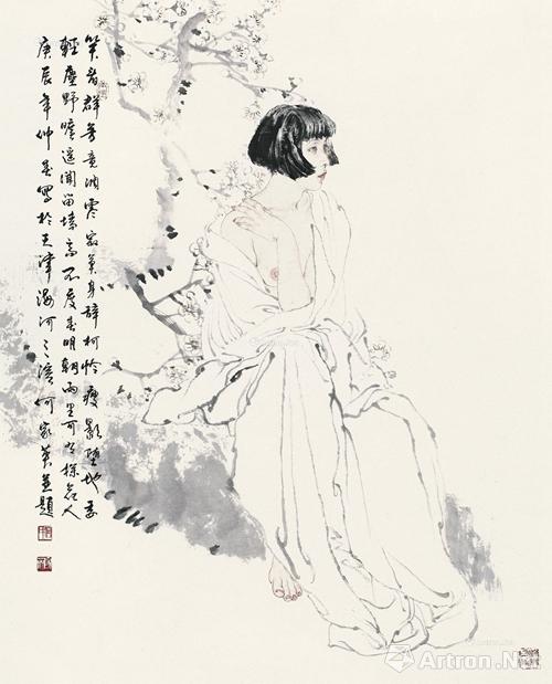 何家英是当代著名的工笔人物画大家,他的人物以女性题材为多,且以此