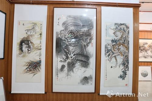 张寅彤张大勇父子绘画作品汇报展今日开幕