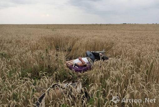 © jerome sessini   乌克兰,马航mh17坠落,麦地里遇难乘客的