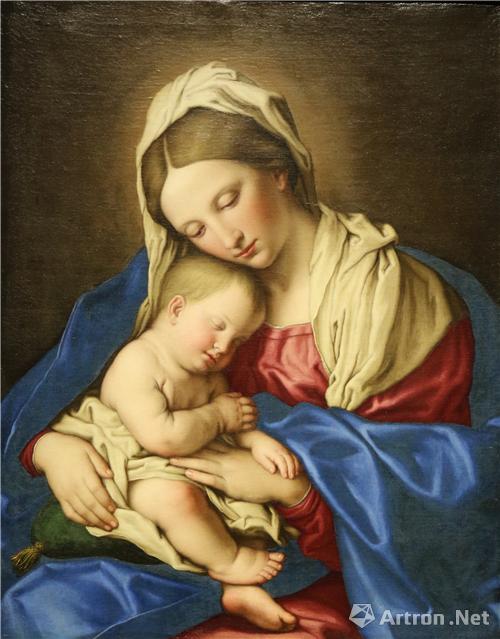 圣母玛利亚与圣子耶稣是西方宗教主题的油画中特有而永恒的题材