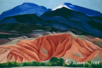 欧姬芙1930年所绘新墨西哥山景