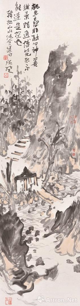 《韩拙山水纯全集句》 138×35cm 纸本水墨