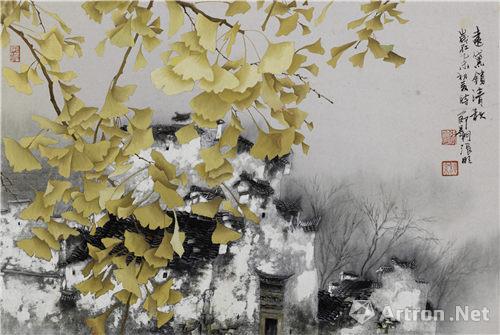 张明重彩工笔画作品将亮相2015中国国际文博会:用一抹银杏黄醉染北京