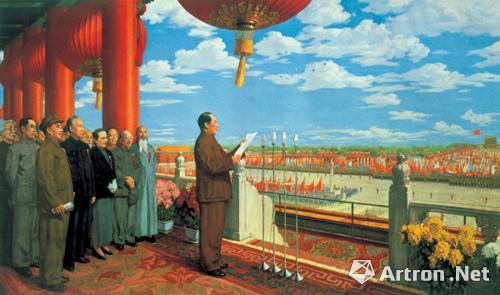 文章详情   《开国大典》是中国画家董希文1952年完成的著名的油画