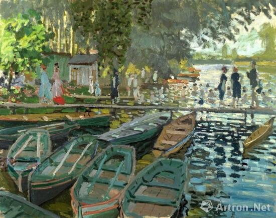 1869 Barche alla Grenouillère(Monet)