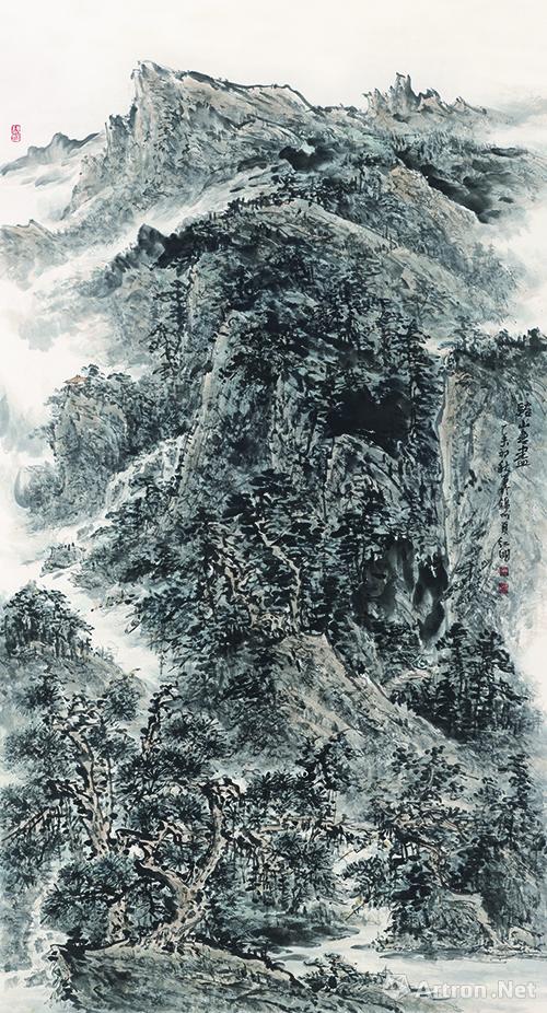 夏红明《溪山无尽》180cm×98cm