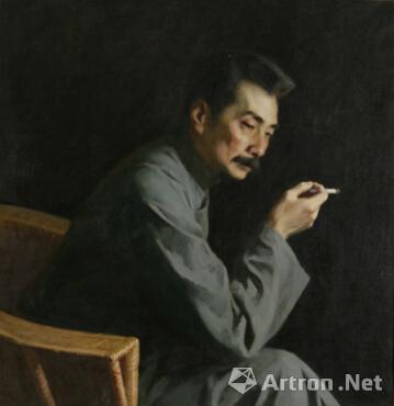 <a href='http://jinshangyi.artron.net' target='_blank' >靳尚谊</a> 鲁迅 年代：1983 油画
