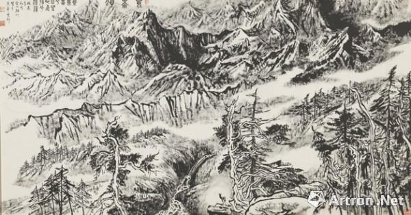 《昆仑颂》 张仃 96×180cm 1988年 纸本