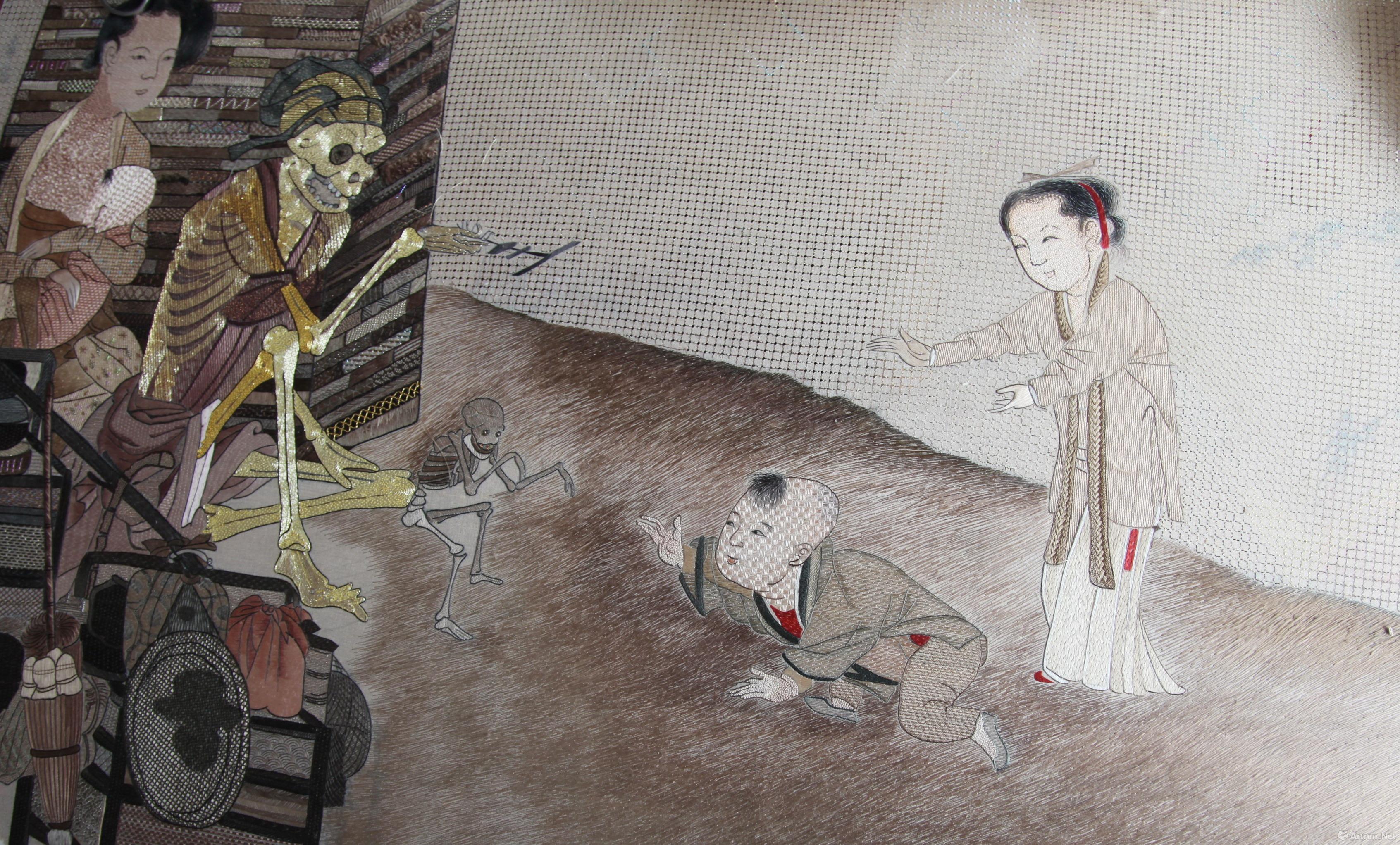 向死而生 不息永恒 ——第57届威尼斯国际艺术双年展苏绣《骷髅幻戏