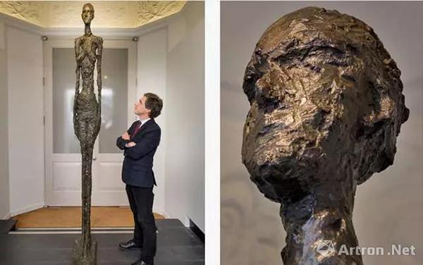 佳士得巴黎：贾科梅蒂巨型雕塑《站立的女人 II》以1.95亿元成交