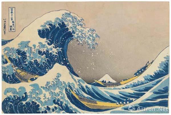 三十六景之一的《神奈川冲浪里》是葛饰北斋在西方的重要作品
