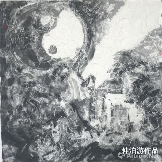 仲泊游《中国神话》和《华夏源》水墨组画完成