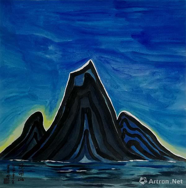 《昆仑山（油画版）》  68cm×68cm 2017年 丙烯