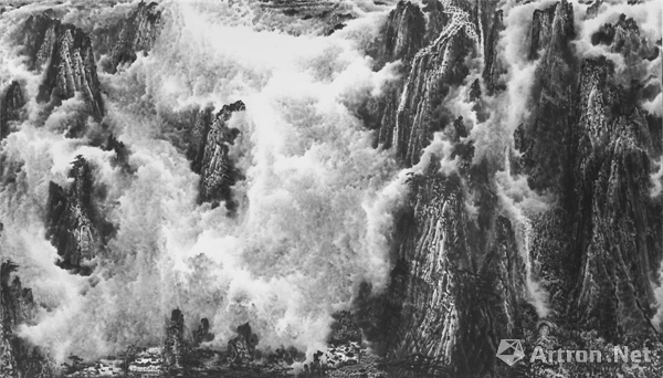 来支钢携巨幅山水代表作参加2018北京艺术博览会|中国画|天津美术网 