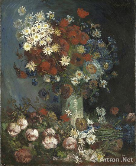 梵高《牧场花地和玫瑰静物》的画作在被发现前，已经在荷兰一家博物馆悬挂了30多年，它一度被认为是出自另一位艺术家之手