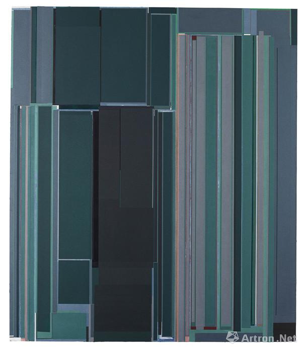 刘可 叠绿之一 2017 布面丙烯、水性材料  210×180cm