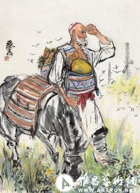 北京保利“纪念毛泽东诞辰120周年”黄胄《库尔班大叔》1495万成交