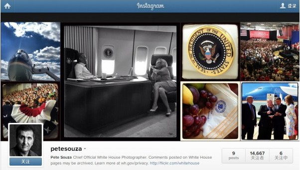 首席白宫摄影师皮特·索萨入住Instagram