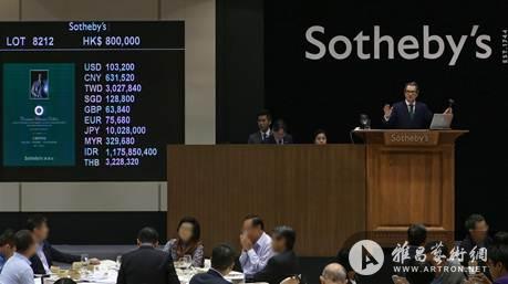 香港蘇富比秋拍总成交额41.96亿港元 达四十年之最