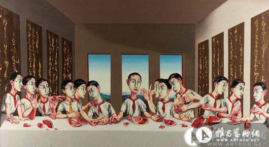 中国当代艺术新纪录-曾梵志最后晚餐近1.81亿成交