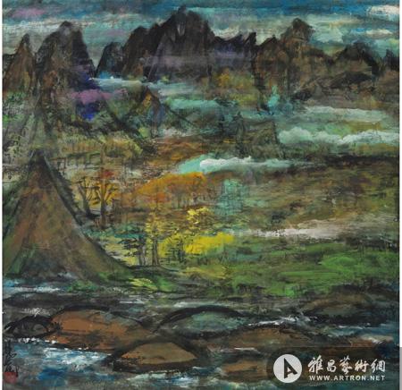 香港蘇富比中国书画拍卖 林风眠《风景》450万港元落槌