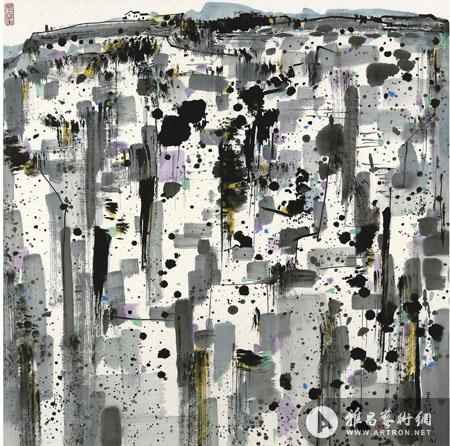 香港蘇富比中国书画拍卖  吴冠中《峭壁》660万港元落槌