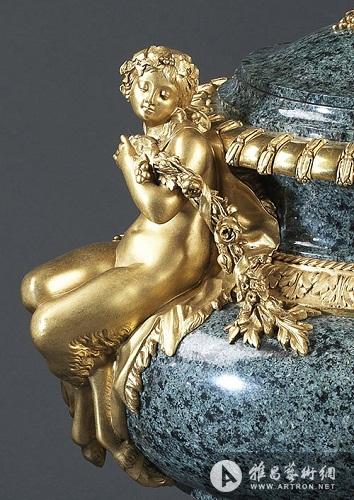大师级铜鎏金艺术花瓶 风格独特令人瞩目