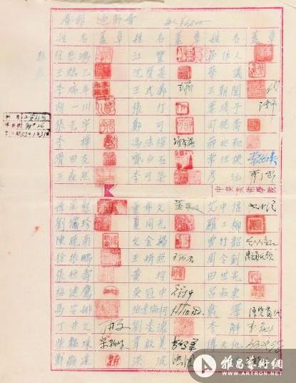 嘉德呈现1952年中央美术学院春节过节费领取记录1册
