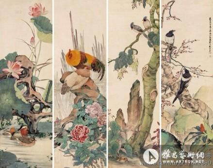 天津文物拍卖刘奎龄《四时花鸟》以575万成交