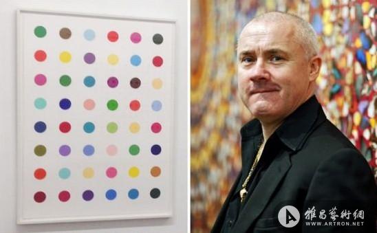 达明安·赫斯特两幅点画遭窃:价值33000英镑