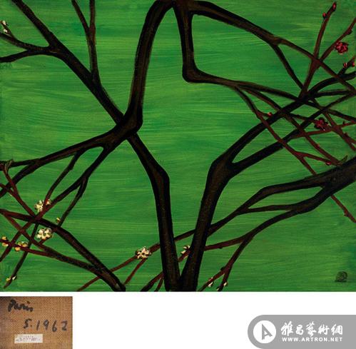 保利香港中国及亚洲现当代艺术 常玉《红梅与白梅》1250万港币落槌