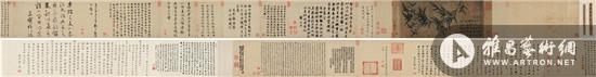 北京保利古代书画：文同、苏轼《墨竹卷》4255万成交
