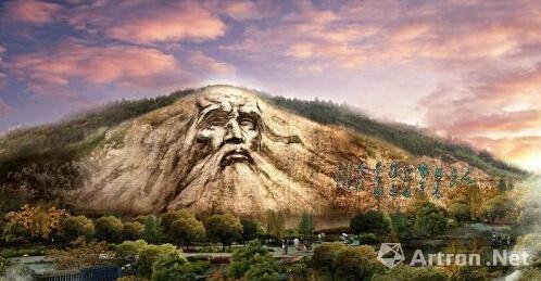 中国最大的山体头像雕像伏羲石像将现身湖北襄阳 ()