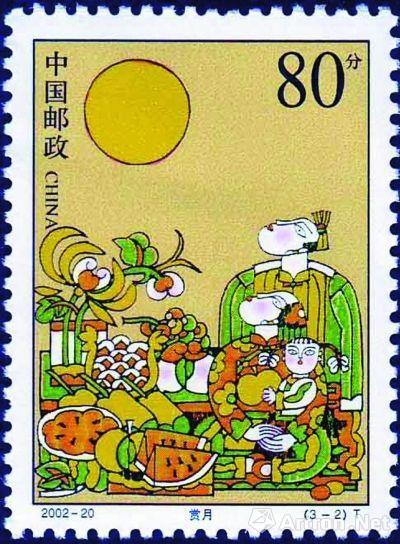 题材邮票   月到中秋分外明,每年农历八月十五日,是传统的中秋佳节