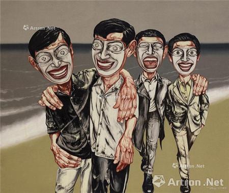 香港蘇富比现当代亚洲艺术  曾梵志《面具系列4号》2800万港币落槌