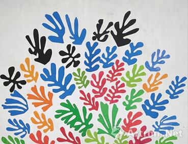 亨利·马蒂斯，《花束》The Sheaf(1953)图片来源：Centre Pompidou, MNAM-CCI, Dist. RMN-Grand Palais/ Droits réservés © Succession Henri Matisse / DACS 2013