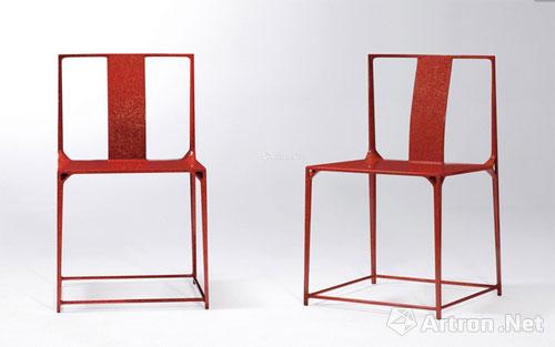 佳士得上海秋拍 “大天地”红菠萝漆碳纤维对椅90万落槌
