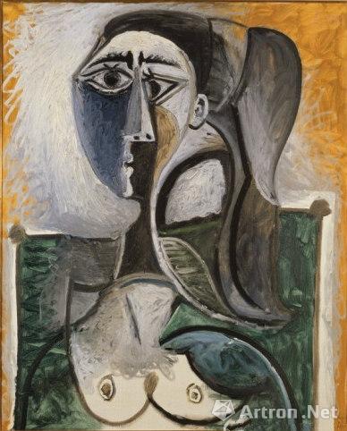 毕加索作品《坐着的女人半身像》