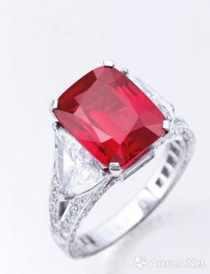 “格拉夫红宝石”镶钻指环